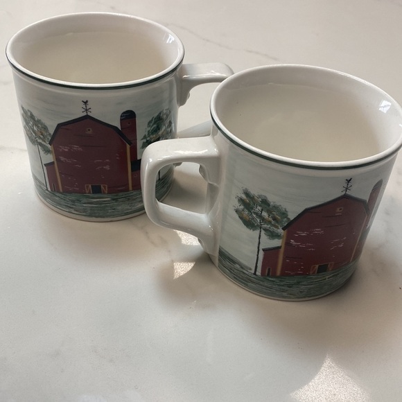 TIENSHAN Mug Prairie Stoneware Red Barn 16 oz - Picture 4 of 4